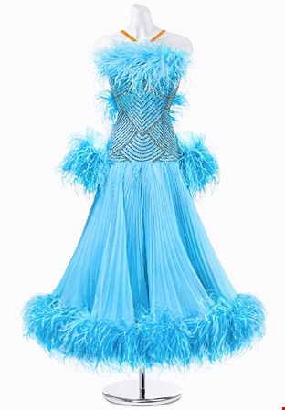 Frozen Feather Ballroom Gown PR-B220014