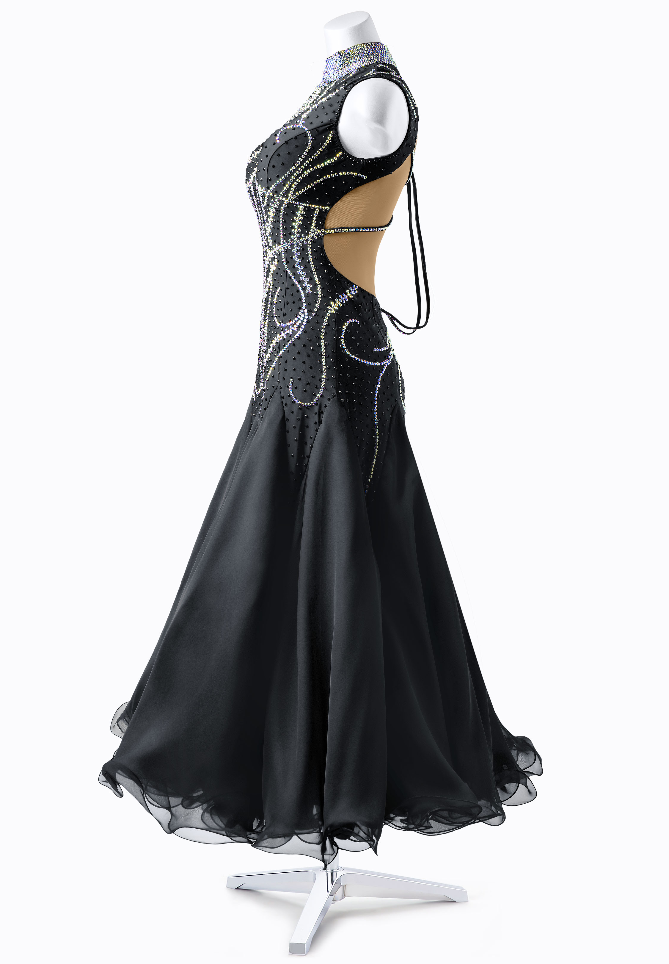 Midnight Swirl Ballroom Gown RPB22703 International Ballroom