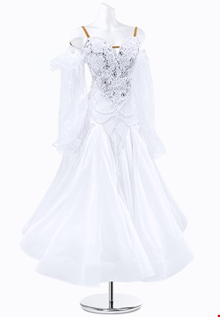 Sheer Pearl Ballroom Gown PR-B220051