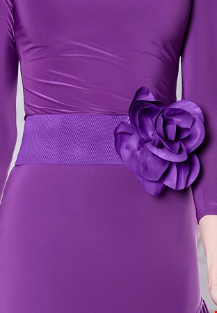 Dance America B001 - Floral Belt-Purple