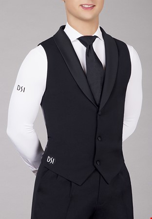 DSI Mens Contemporary Ballroom Waistcoat 4011-Black