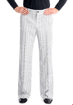 Victoria Blitz Mens Pinstripe Trousers UOMO002-White Pinstripe