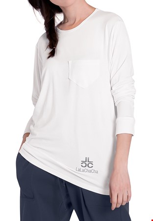 Maly Ladies Chevron Pocket Practice Shirt LC202103-White