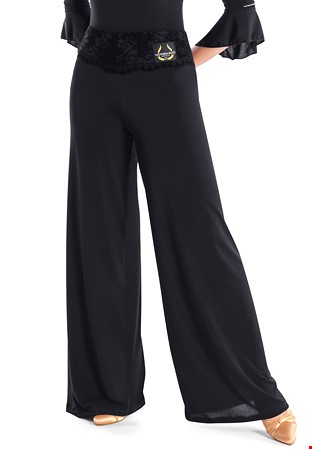 Victoria Blitz Lucy Flocked Waist Trousers-Black