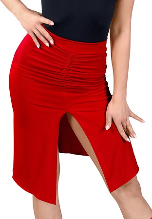 Dance Box Florence Latin Skirt P18120019-02 Red