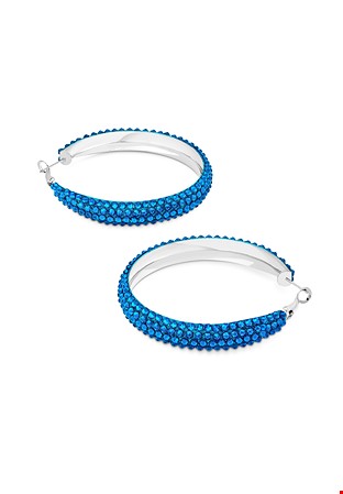 Classic Shine Hoop Earrings HE/M PE-Capri Blue