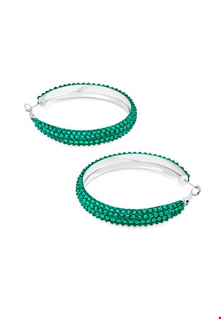 Classic Shine Hoop Earrings HE/M PE-Emerald