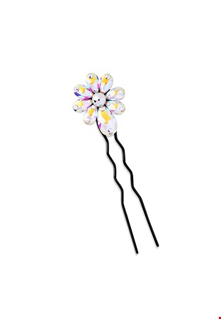 Crystal Flower Hair Pin WAP007-Crystal AB