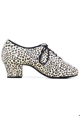 Dance Naturals Torcello Mens Latin Shoes Art. 116-White Leopard