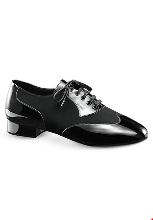 Dance Naturals Bucintoro Mens Ballroom Shoes Art. 12-Black Patent & Suede