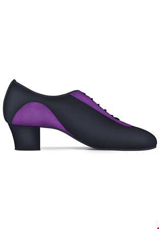 Dance Naturals Dorsoduro Mens Dance Shoes Art. 121-Black Leather/Purple Suede