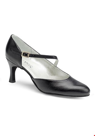 Freed of London Foxtrot Social Dance Shoes-Black Leather
