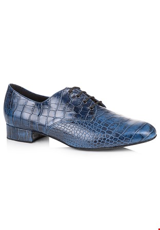 Freed of London Kelly Ballroom Shoes-Blue Croc Patent Leather