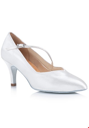 Freed of London Lowe Ballroom Dance Shoes-White Satin