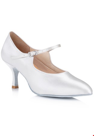 Freed of London Rita Ballroom Dance Shoes-White Satin