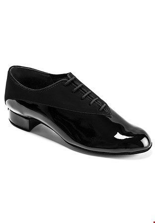 International Dance Shoes IDS Mens Pino Flex-Black Nubuck/Black Patent