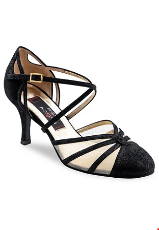 Nueva Epoca Sylvie Womens Dance Shoes-Black Stella Glitter