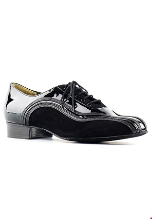 Paoul 2047 Dance Shoes-Black Patent/Black Suede/Black Sl08