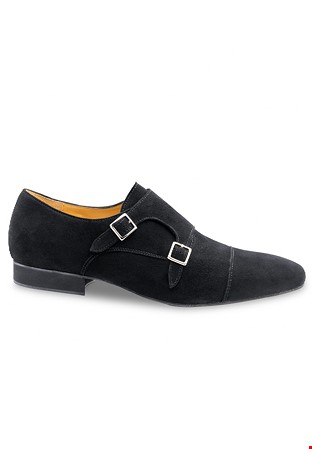 Werner Kern 28068 Anzio Mens Social Shoes-Black Suede