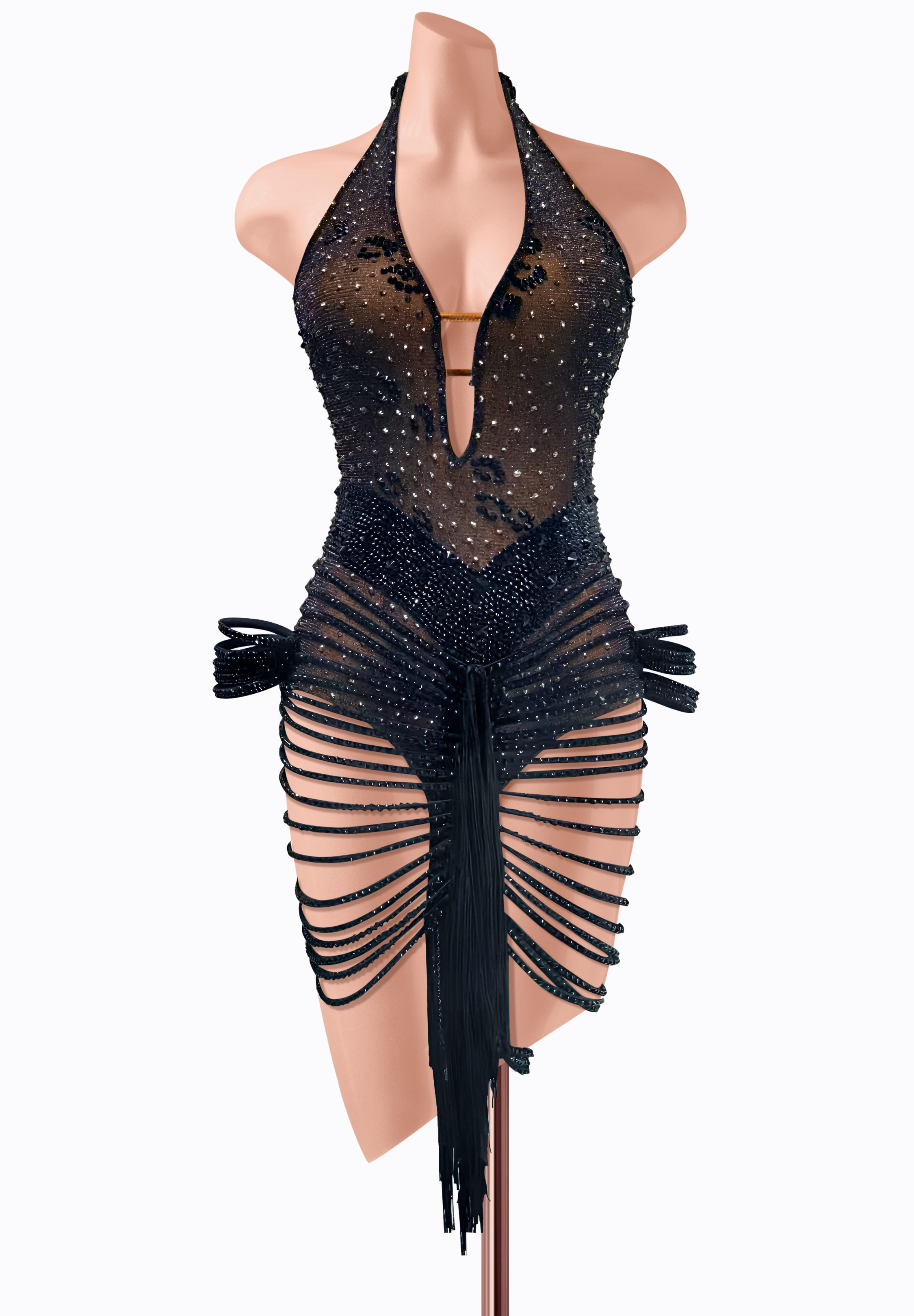 Midnight Silhouette Latin Dress AM-L3831