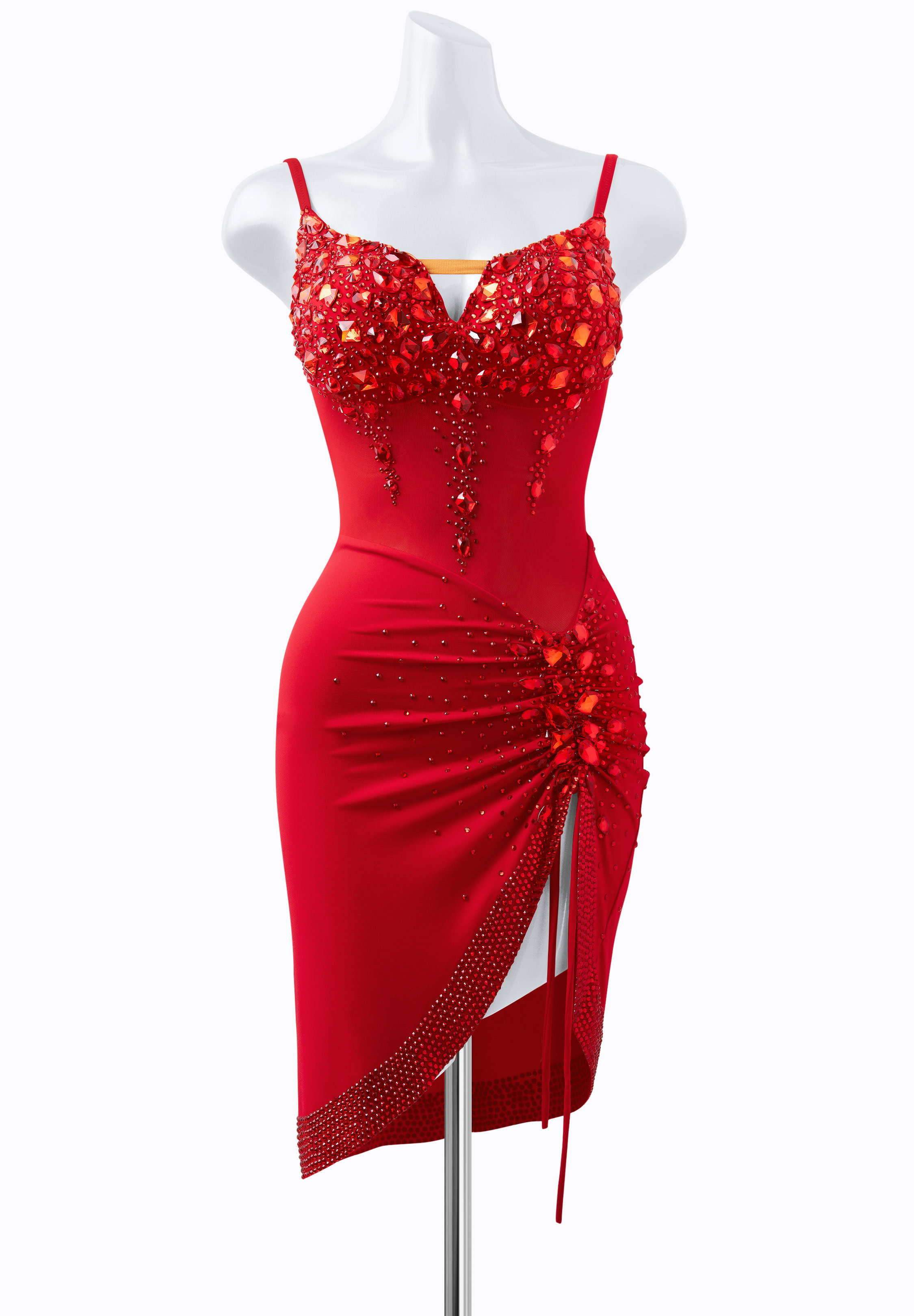 Midnight Mesh Latin Dress AM-L3739