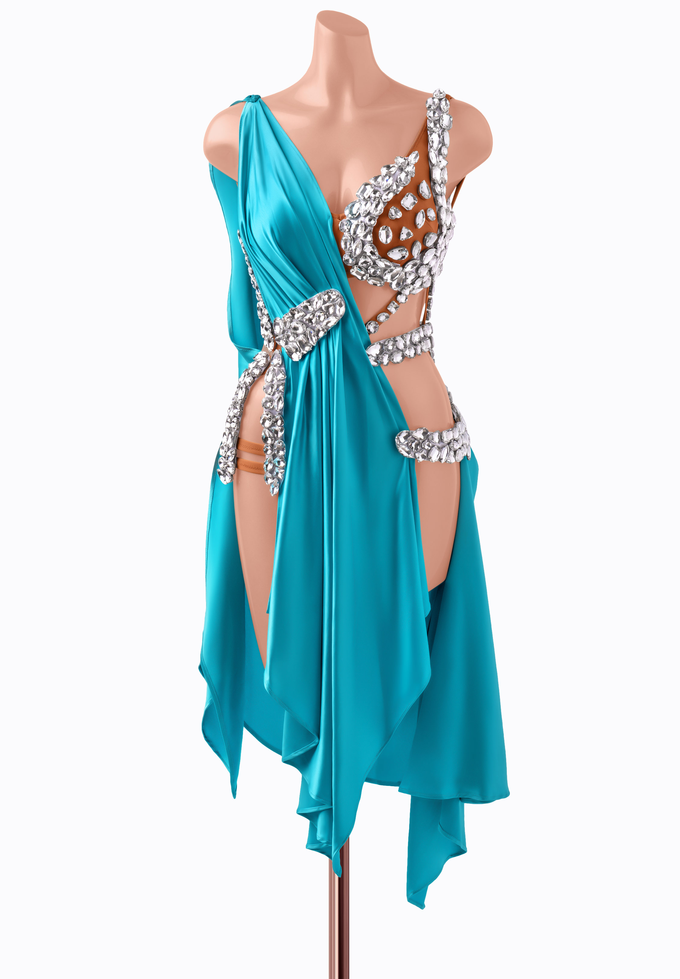Crystal Goddess Latin Dress AM-L3741