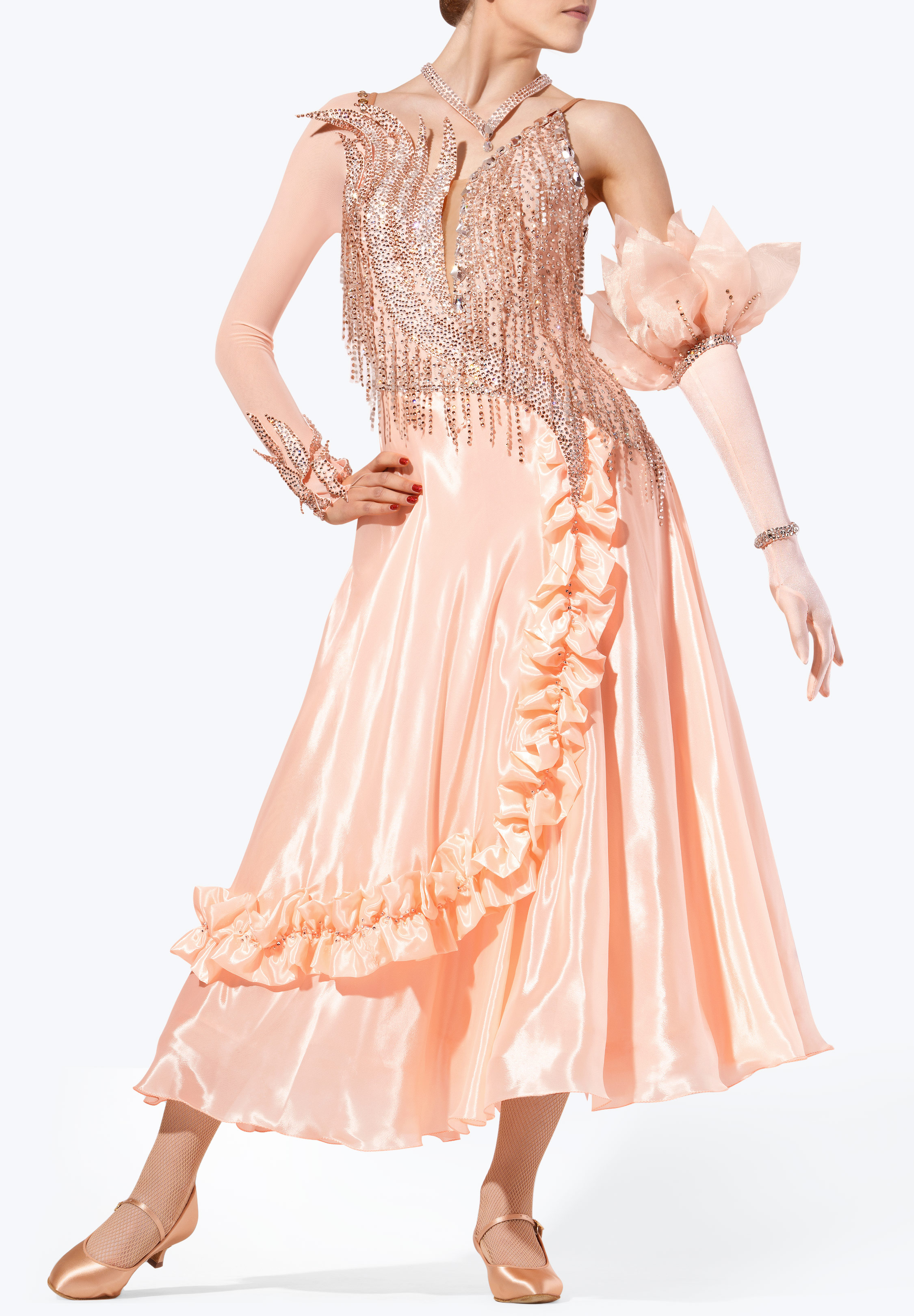 Sunburst Frill Ballroom Gown AF-B2305