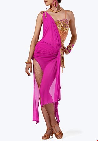 Sheer Bali Latin Dress AF-L2301