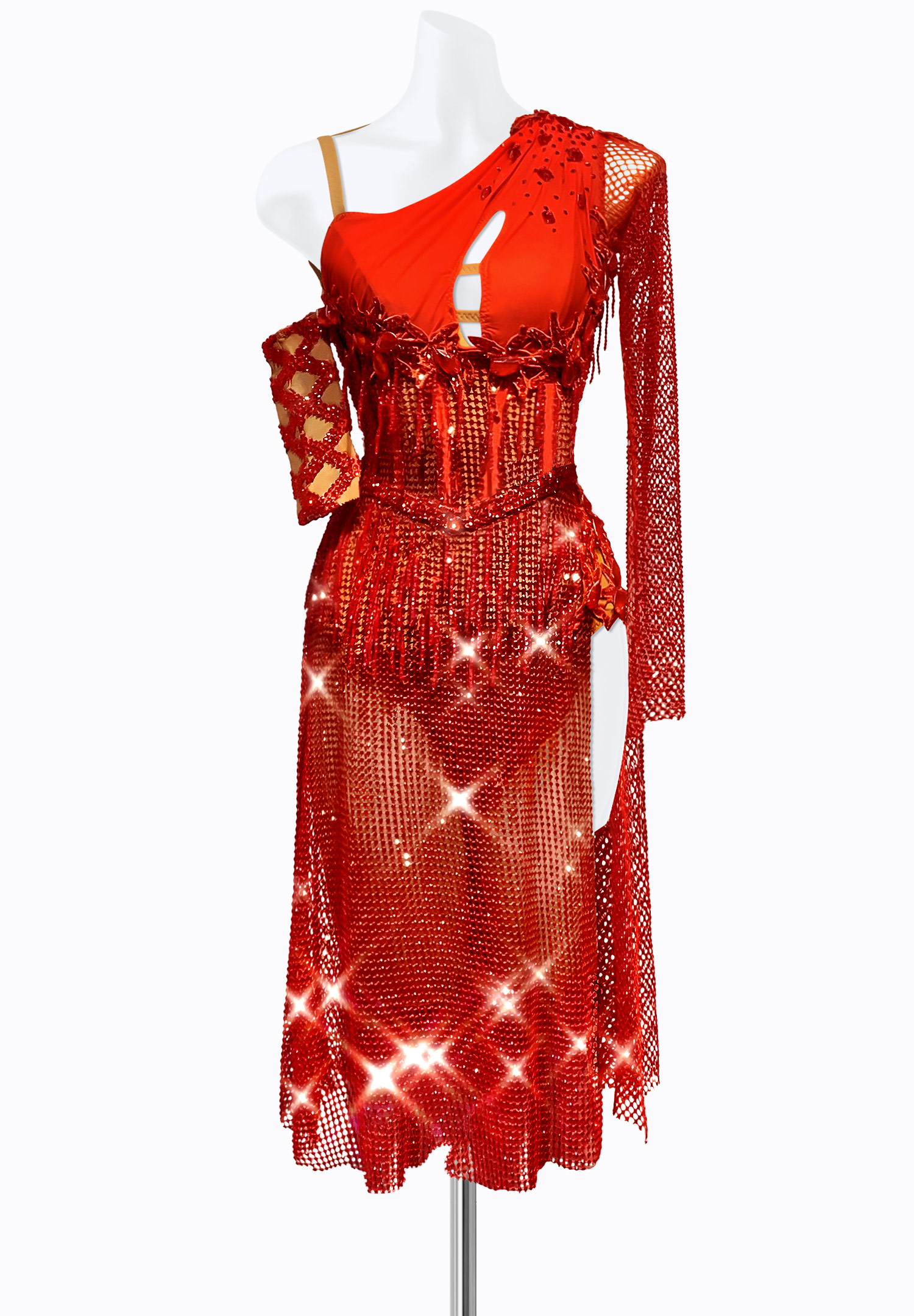 Amour Mesh Latin Dress PR-L215055