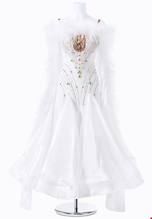 Arctic Snow Feather Gown MFB0136