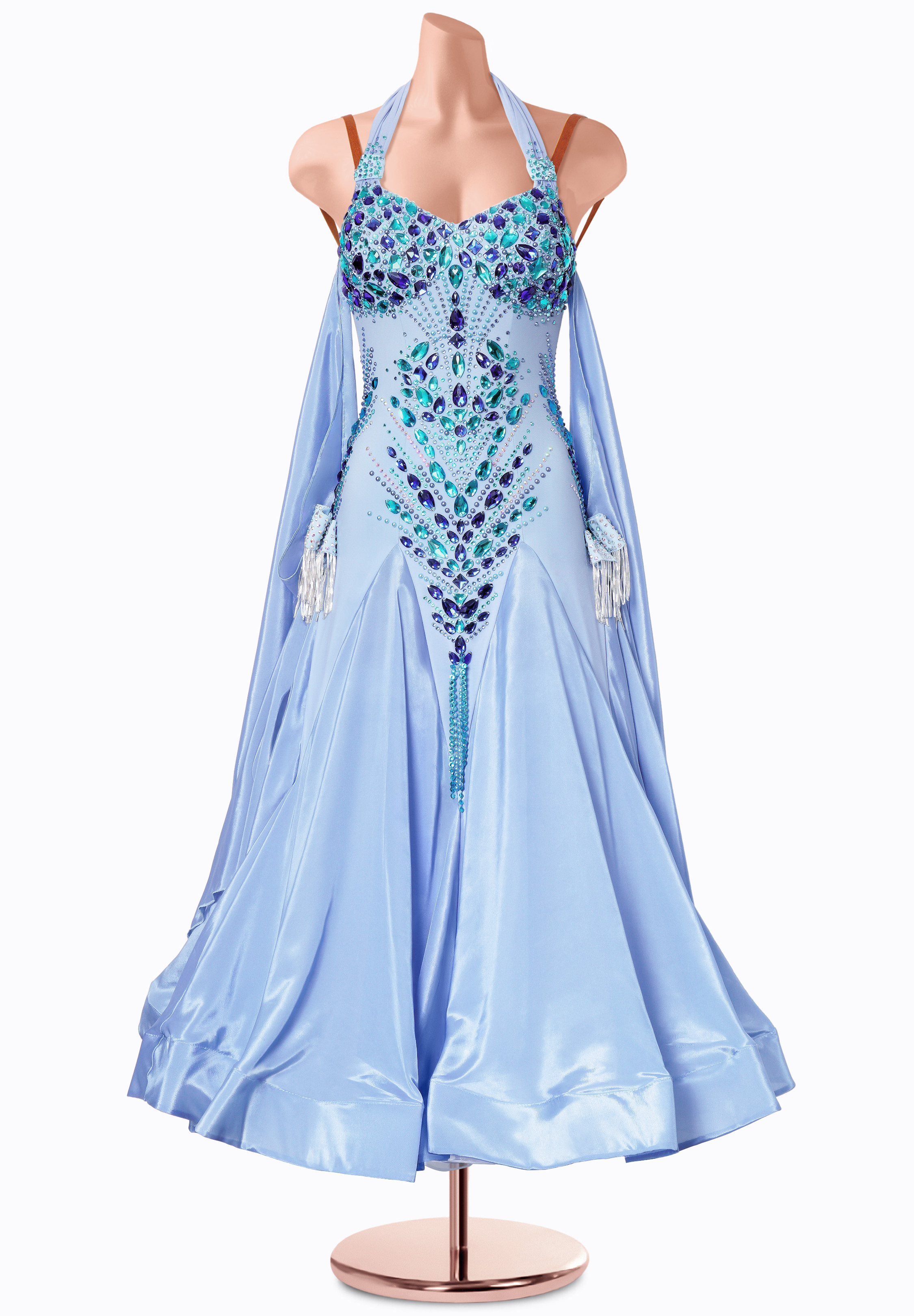 Azure Teardrop Ballroom Gown MF-B0409