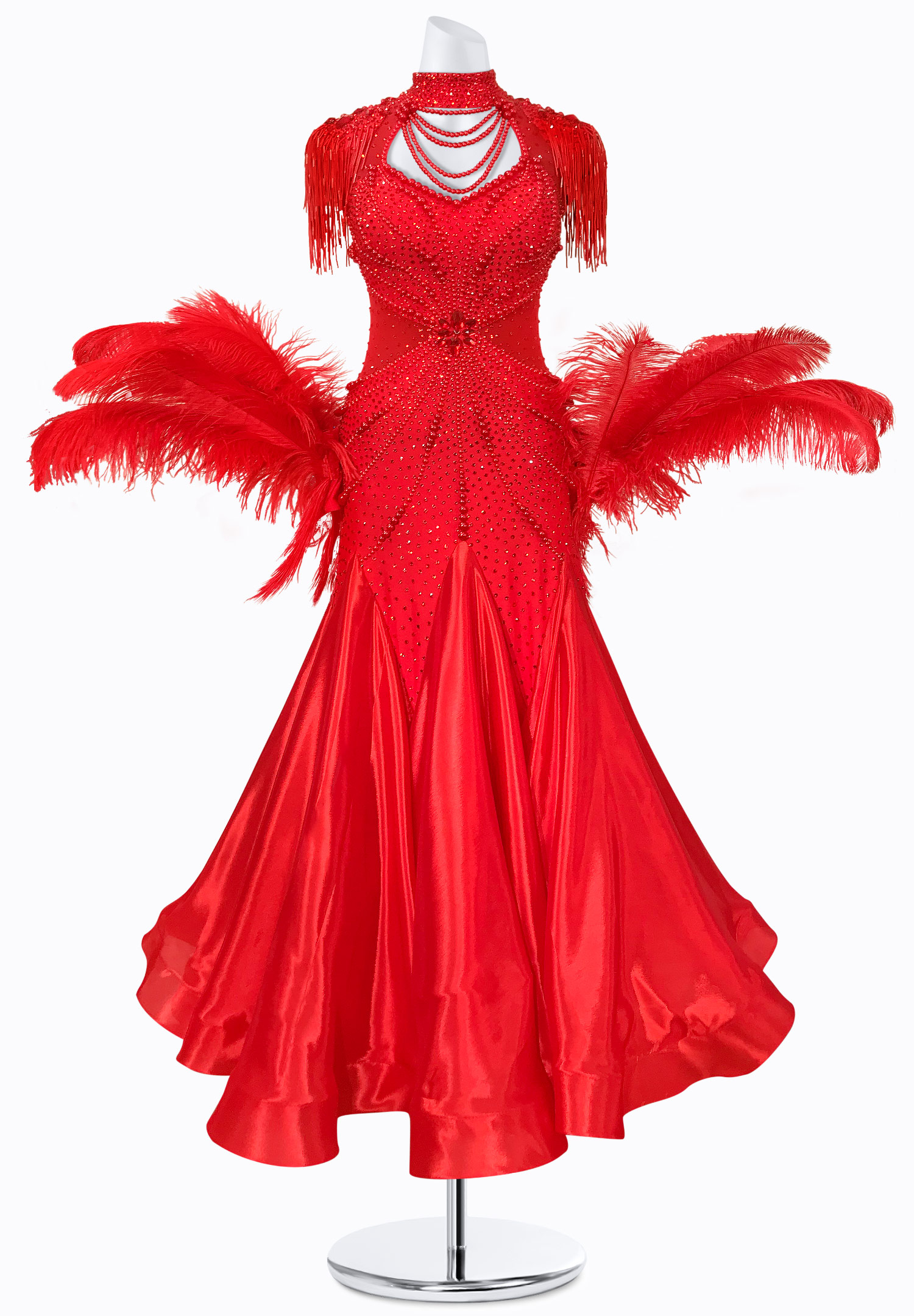 Crimson Sway Ballroom Gown BS-B250024
