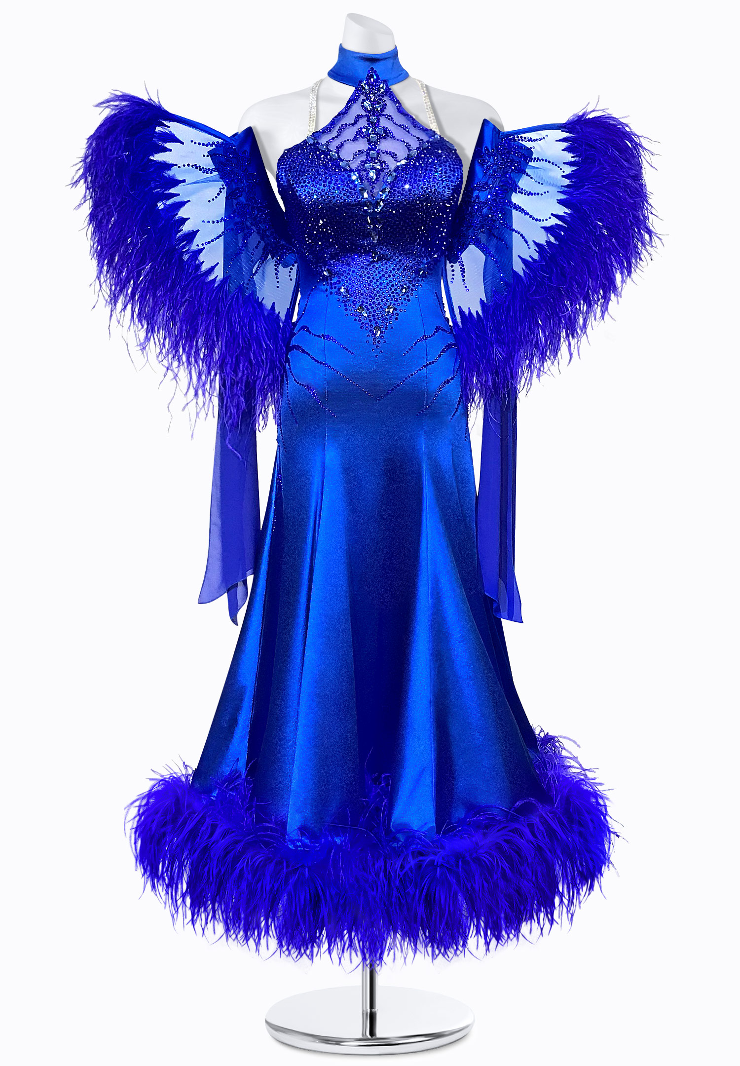 Lustrous Sapphire Ballroom Gown BS-B250042