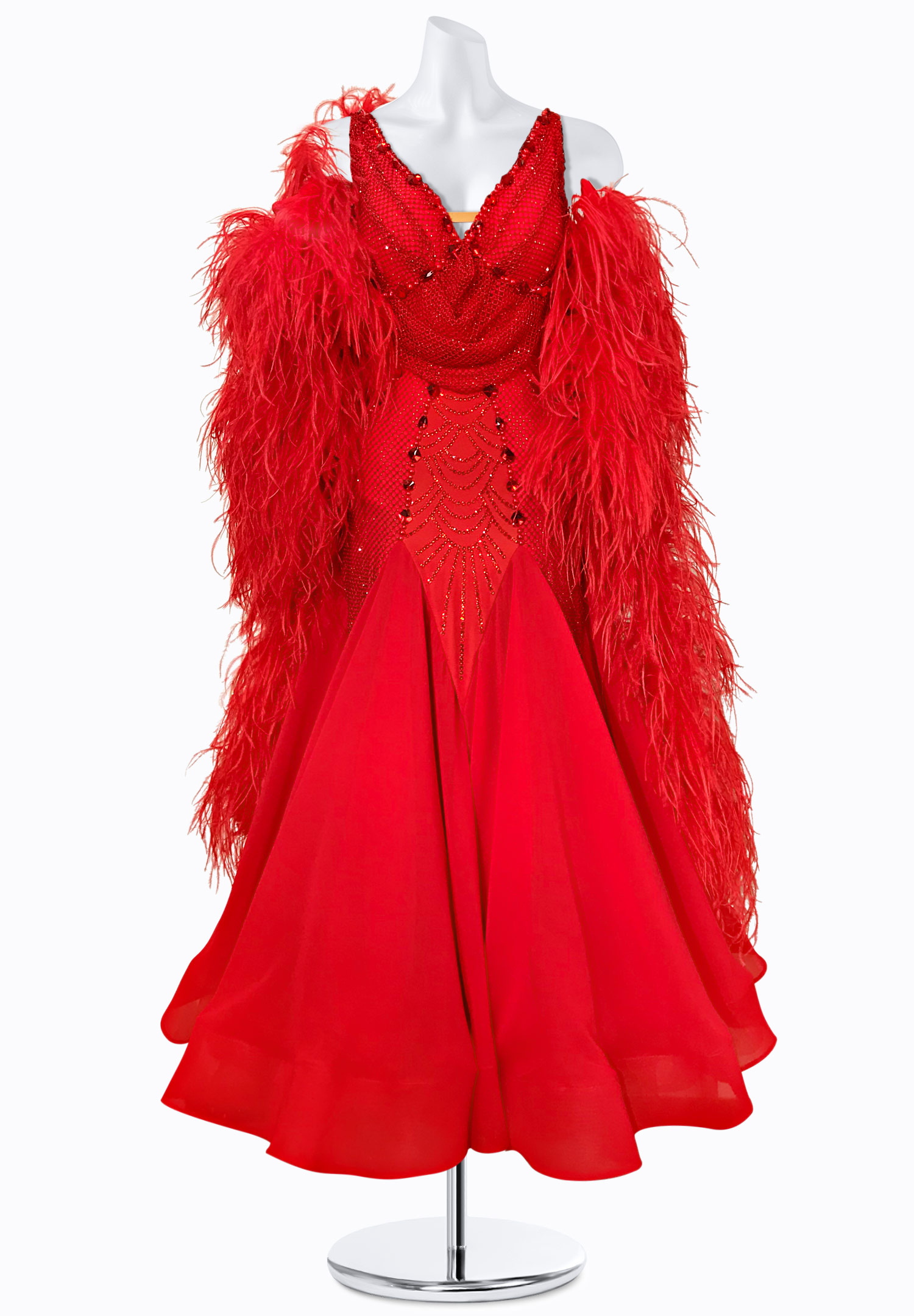 Crimson Drape Ballroom Gown BS-B250049