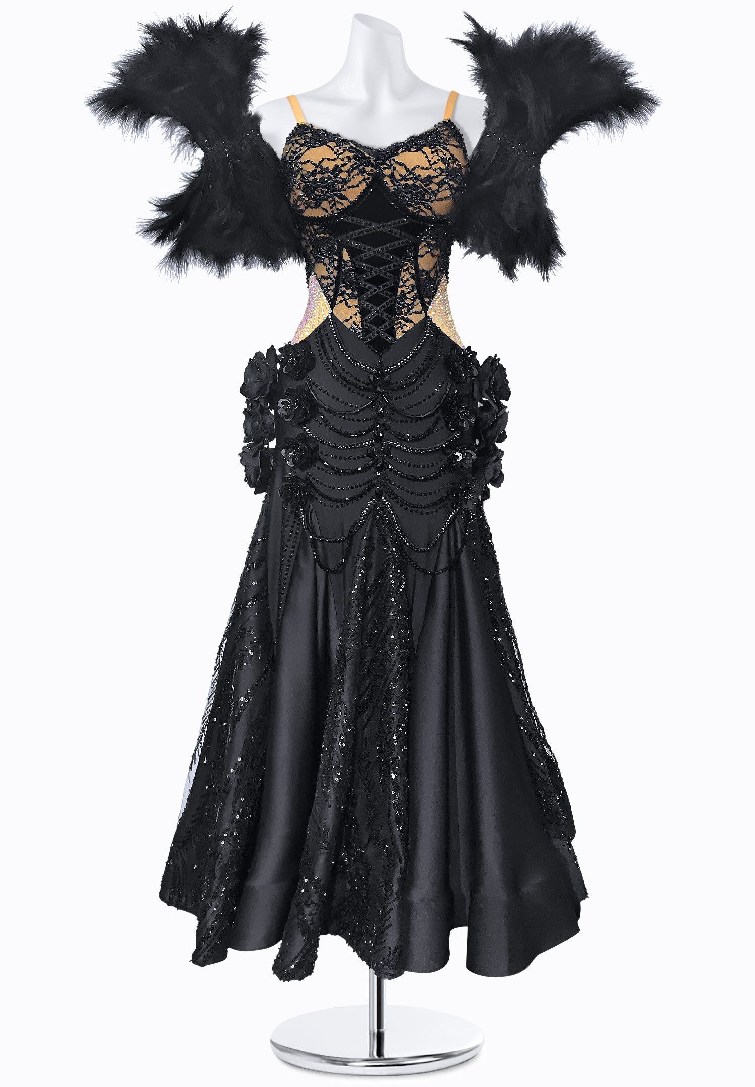 Onyx Lace Ballroom Gown BS-B250059