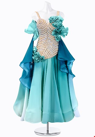 Frilled Lagoon Ballroom Gown PR-B240019