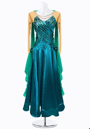 Satin Lagoon Ballroom Gown PR-B240024