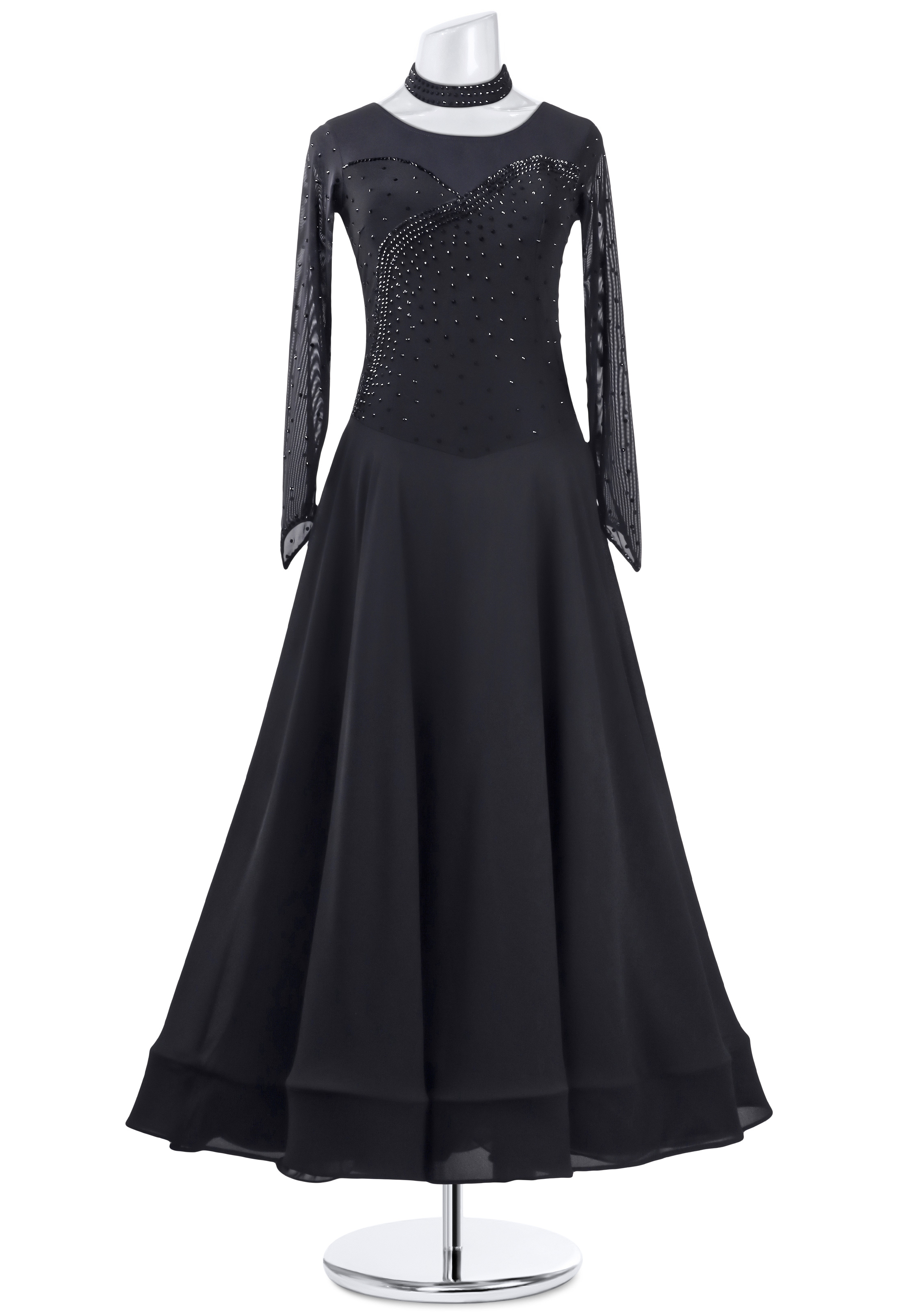 Basic Crystallized Ballroom Evening Dress MQ-B182