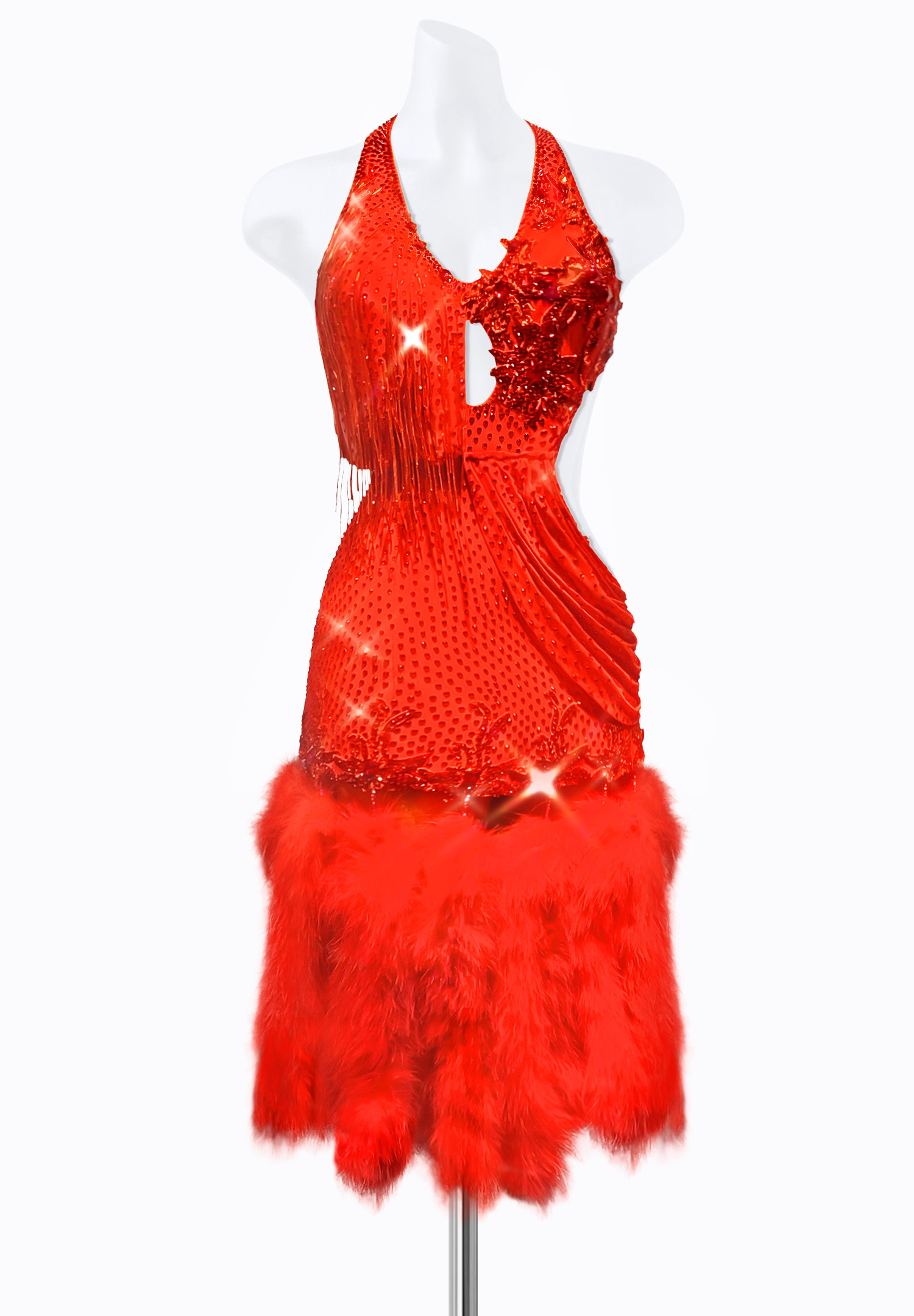 Blazing Halter Latin Dress PR-L215077