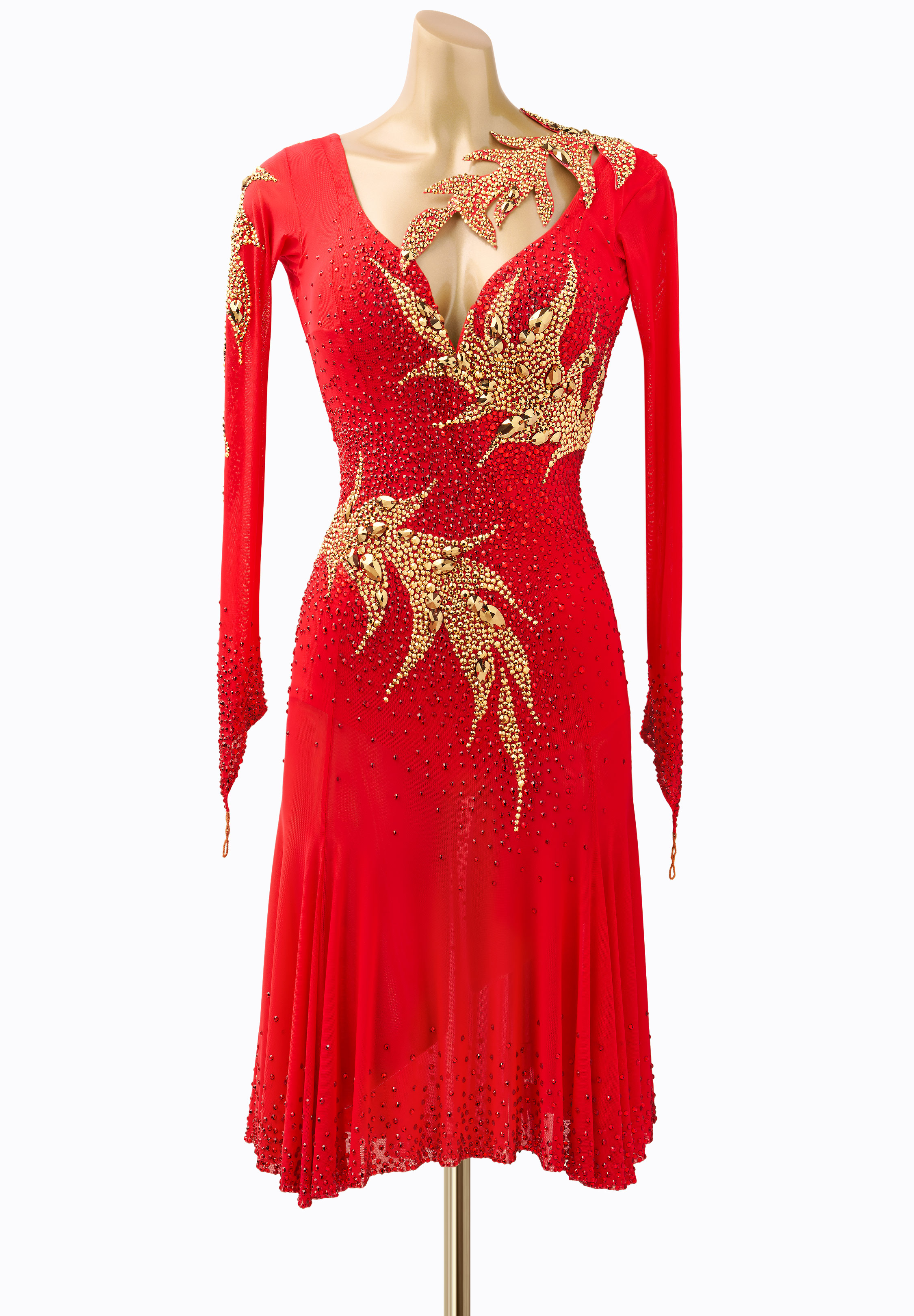 Blazing Leaf Latin Dress AD-L2952