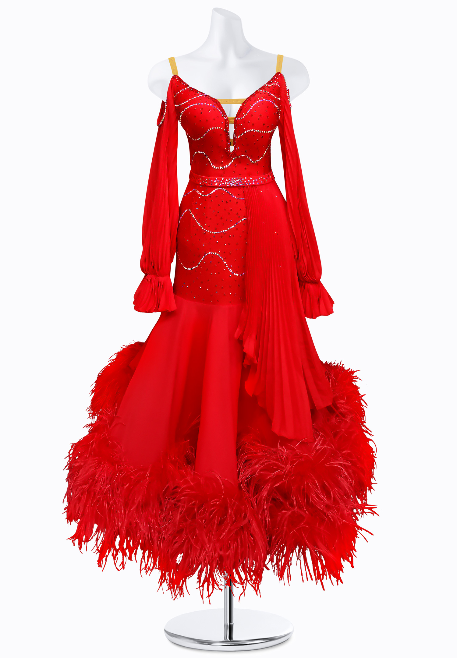 Blazing Pleats Ballroom Gown AM-B3202