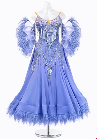 Blushing Feather Ballroom Gown PR-B210035