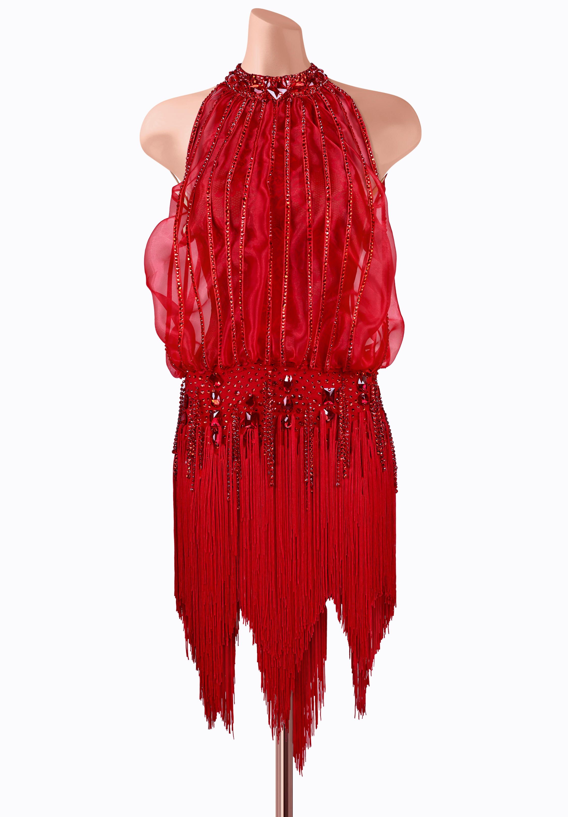 Crimson Inferno Latin Dress TD-CL0039