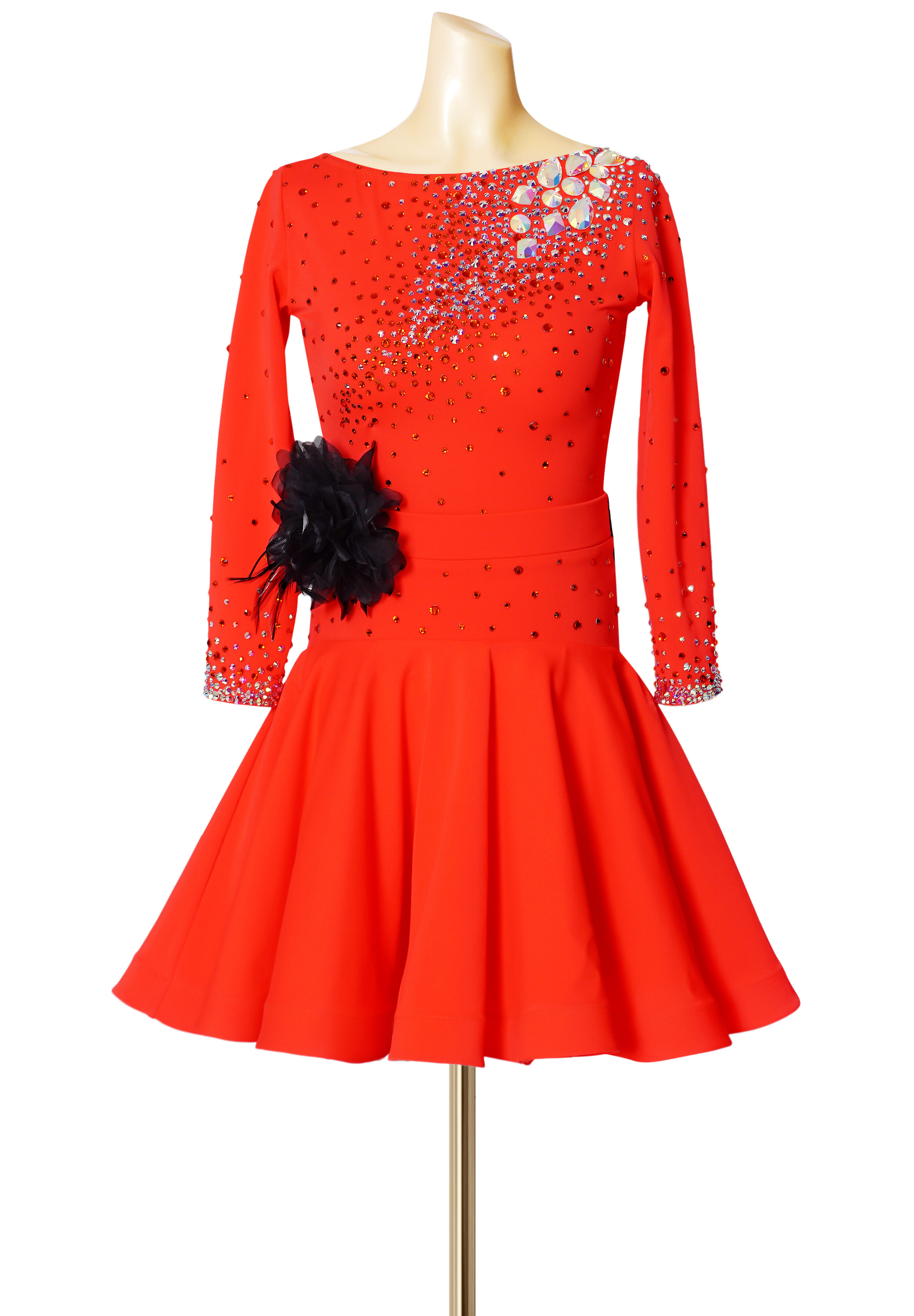 Crystal Cascade Latin Dance Dress PC-WL190381