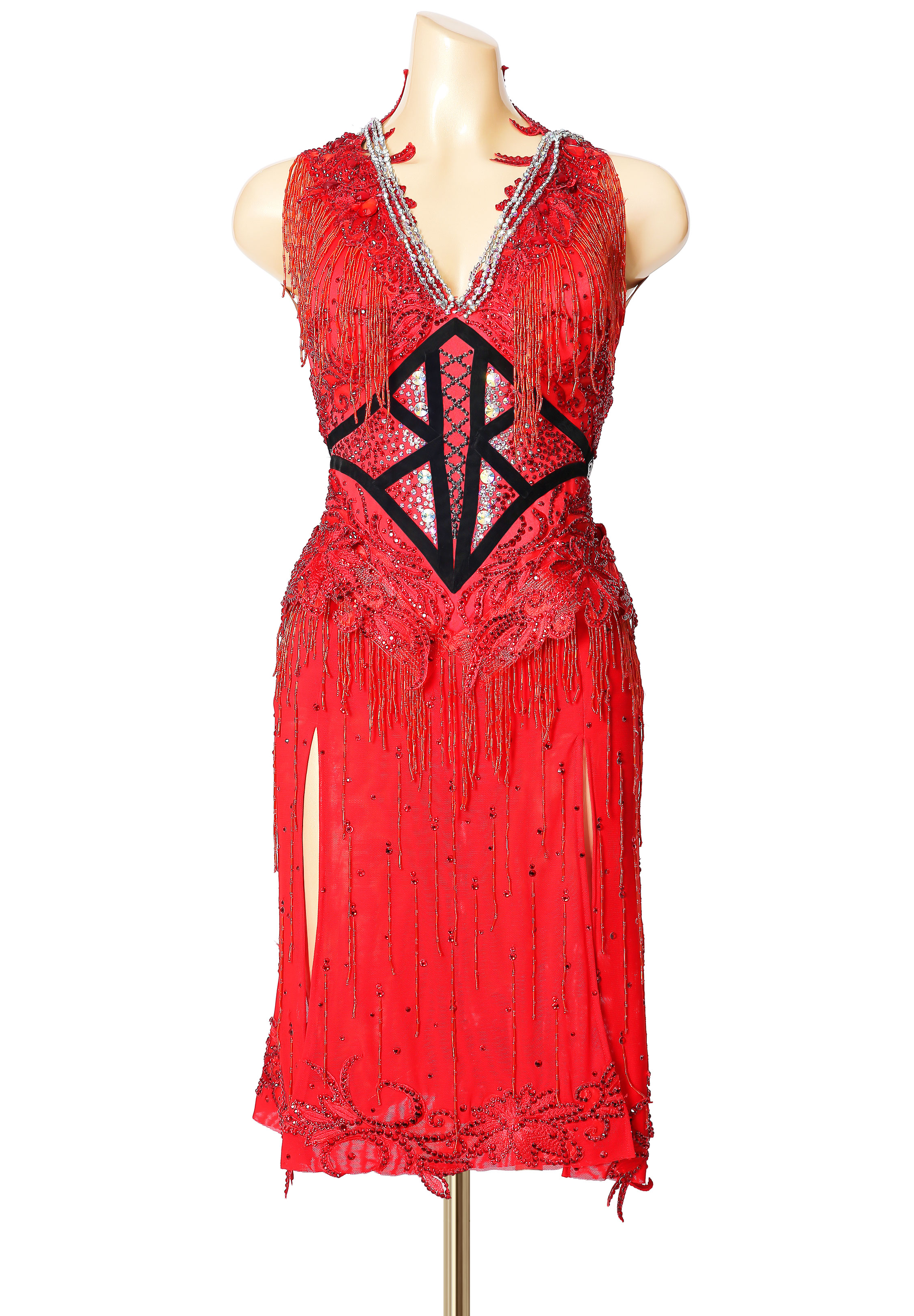 Crystal Corset Latin Dance Gown PCWL19044 | Latin Rhythm