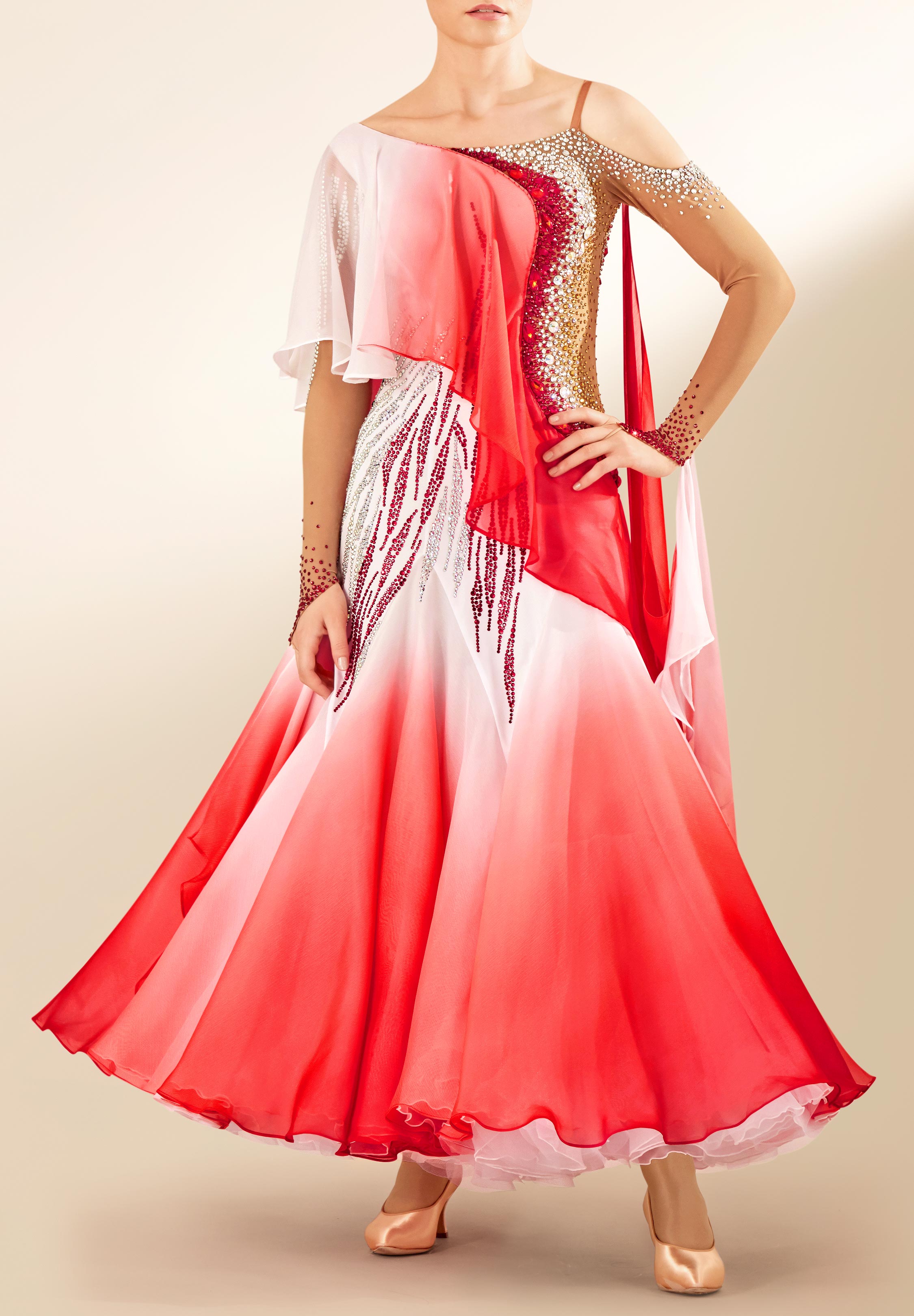 Crystal Fade Ballroom Performance Gown PC-WB19097
