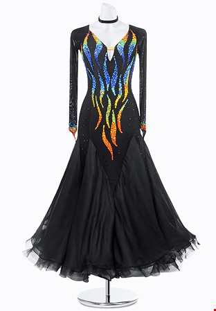 Crystal Flame Ballroom Gown JT-B3517