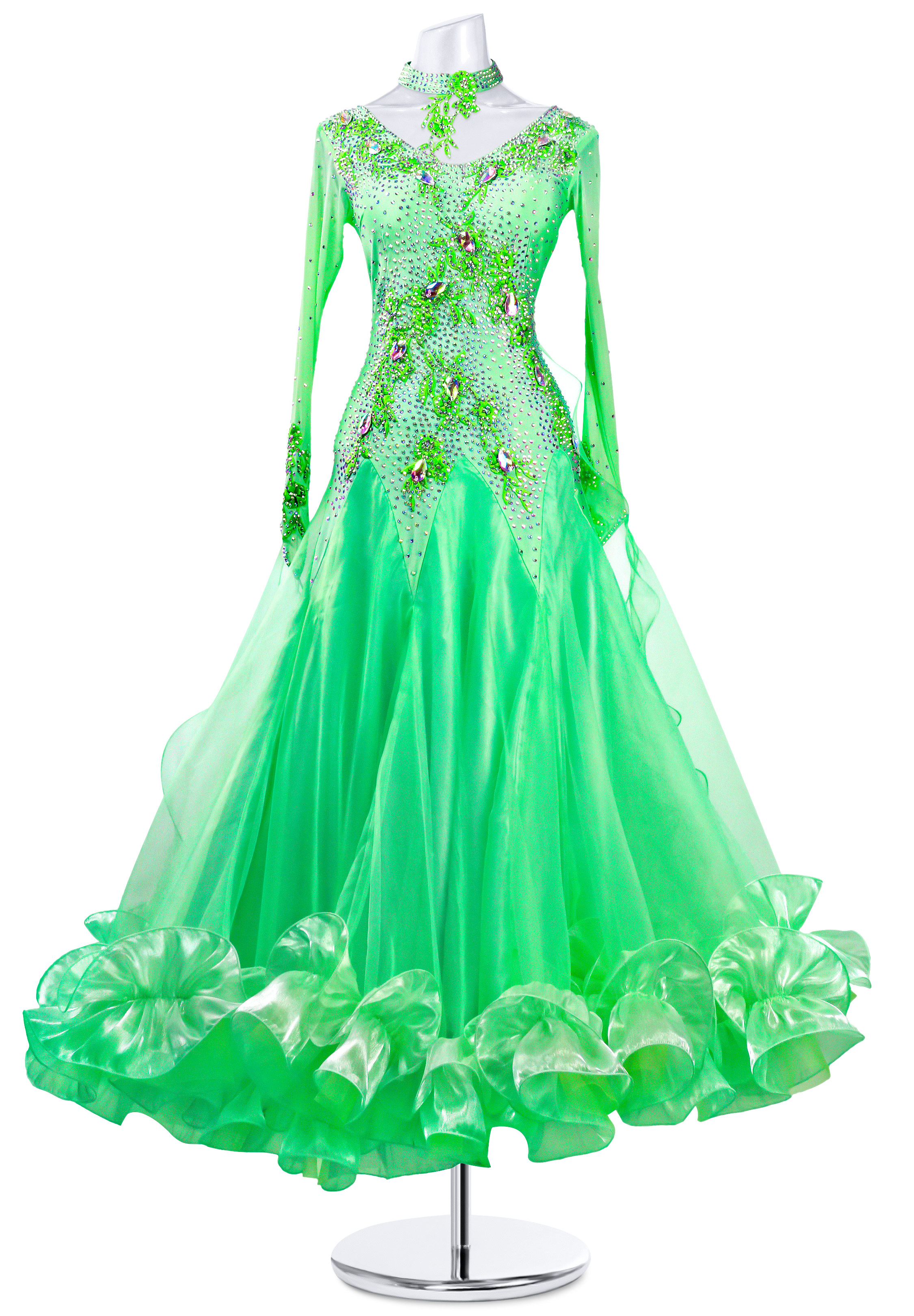 Crystal Flower Isle Ballroom Dance Dress MQ-B186