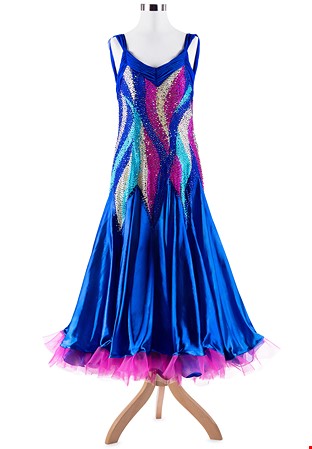 Crystal Galaxy Trimmed Ballroom Slip Dress A5391