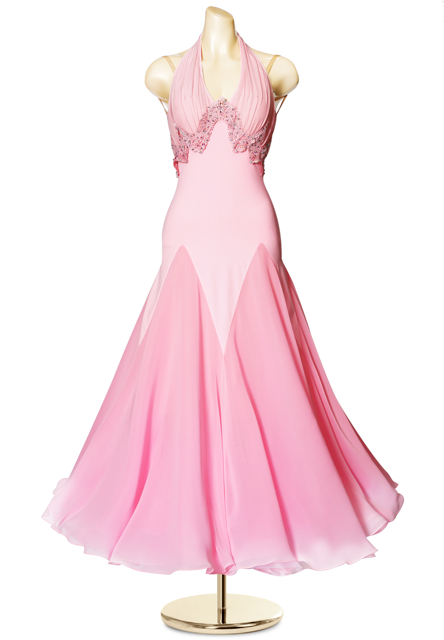 Crystal Halter Neck Ballroom Stage Dress PC-WB19005